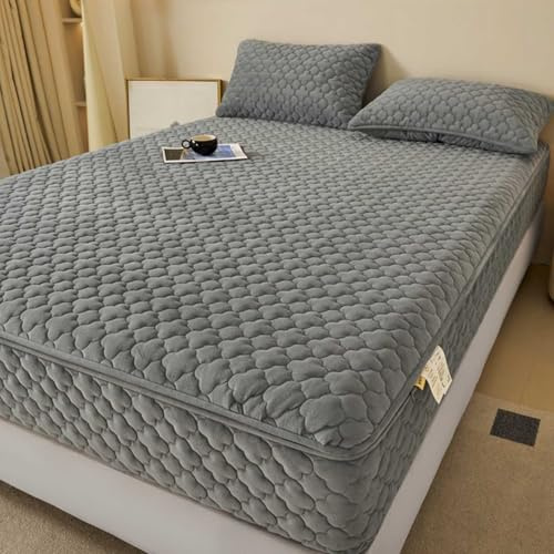 HLTQL Coprimaterasso con Cerniera, Fodera Materasso per Materasso Matrimoniale, Disponibile Anche per Modello Singolo E Una Piazza E Mezza.(4,200x220+10cm)