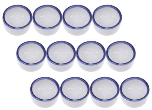 SOLUSTRE Mini Coupelles en Céramique Lot de 12 pour Reptiles et Arachnides Bol d'eau Pratique et Polyvalent pour Terrarium D'arthropodes et Petits Animaux