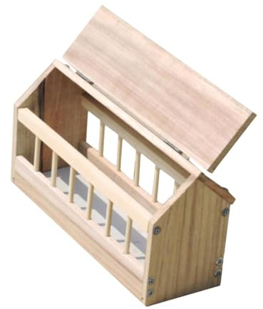 SiaBiced Taubenfuttertrog Aus Holz, Futtertrog Aus Dickem Material, Ideal für Küken.