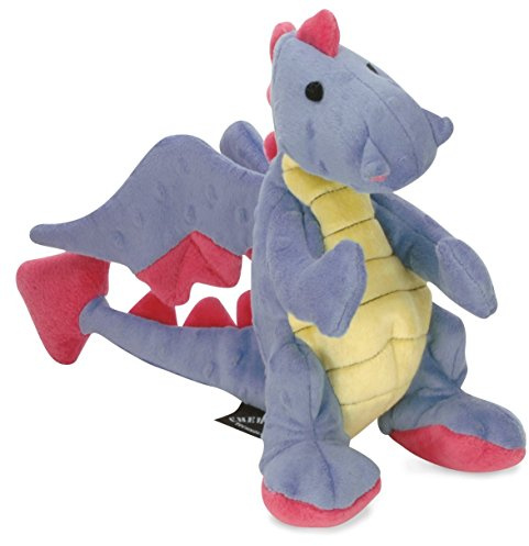 goDog Drake i bubbelplysch, pipande hundleksak med Chew Guard-teknologi – viol, large