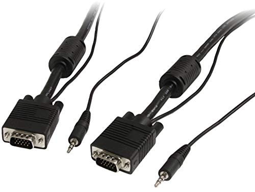 StarTech.com Câble vidéo coaxial pour écran VGA haute résolution 2 m avec audio HD15 M/M (MXTHQMM2MA)
