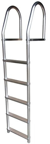 Dock Edge + ECO Weld Free Fixed Dock Ladder, 5 Steps, Aluminum