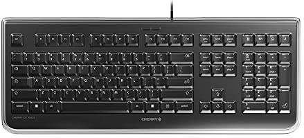 CHERRY KC 1068, EU-Layout, QWERTY Tastatur, leicht desinfizierbare, wasserdichte kabelgebundene Tastatur, flüsterleiser Tastenanschlag, Schwarz