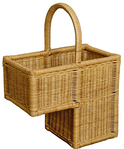 Treppenkorb mit Tragegriff (Honig)