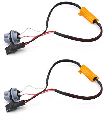 KATUR 2 Stück 50 W 8 Ohm 3156 3156 A 3456 LED Lastwiderstände – Fixieren Sie LED Leuchtmittel schnell Hyperblitz für LED Blinker Blinklicht oder LED Kennzeichenbeleuchtung Fehler