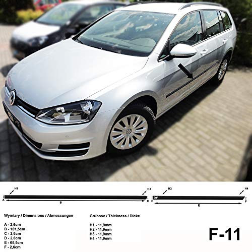 Spangenberg Seitenschutzleisten schwarz passend für Volkswagen VW Golf VII Variant Kombi ab Baujahr 04.2013- F11 (3700011)