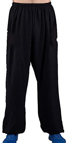 Daoba Pantalon de Tai Chi en Vrac Homme Femme Yoga Qigong Yoga Fitness Arts Martiaux Été