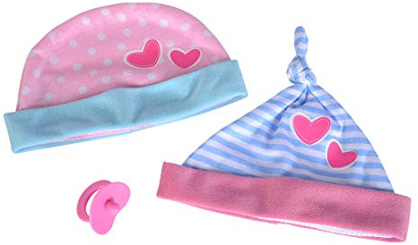 Simba 105400000 - New Born Baby Mützen, 2 Puppenmützen, für 38-43cm Puppen, Puppenzubehör, Puppenkleidung, ab 2 Jahre