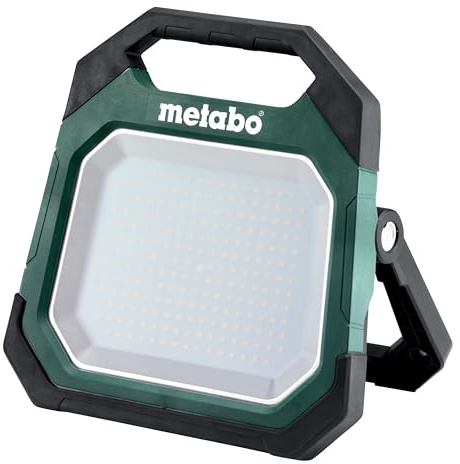 metabo Akku-Baustrahler BSA 18 LED 10000-18 V, 10.000 Lumen, IP54 staub- und spritzwassergeschützt - Netzbetrieb möglich, stufenlos dimmbar, USB-Anschluss, für Baustellen - Ohne Akku und Ladegerät