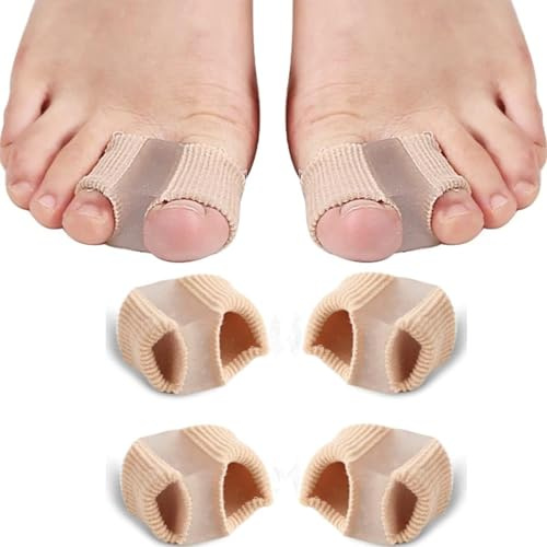 ANZII Zehenspreizer zum Korrigieren Ihrer Zehen 4 Stück, Großzehenabstandshalter Zehentrenner Hallux Valgus Bandage, Hammerzehen Korrektur, Zehenspreizer Silikon für Hallux Valgus Überlappende Zehen