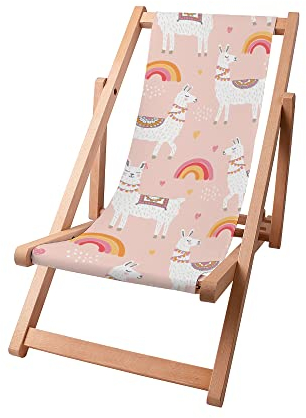 DreamRoots Kinder Liegestuhl Outdoor, Klappbarer Gartenstuhl für Draußen, Faltbarer Campingstuhl mit Waschbarem Bezug aus 100% Polyester bis zu 130 kg