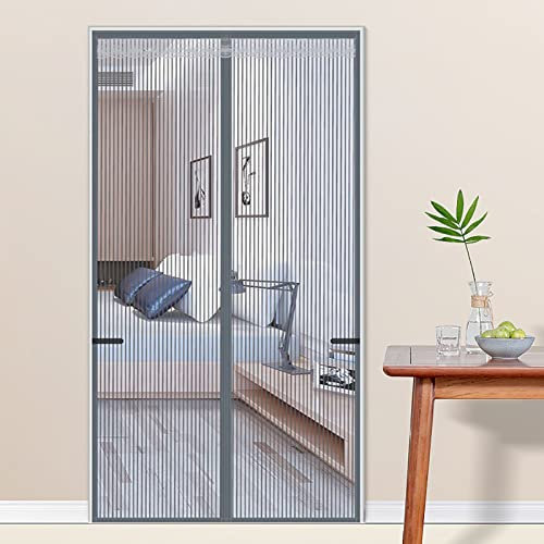 JYHCD Fliegengitter Balkontür-Verschiedene Größen-Fliegengitter Tür Vorhang Gegen Katzenkratzer Magnet Insektenschutz Balkontür Fliegenvorhang Ohne Bohren, Einfache Installation,120x210cm(W x H)