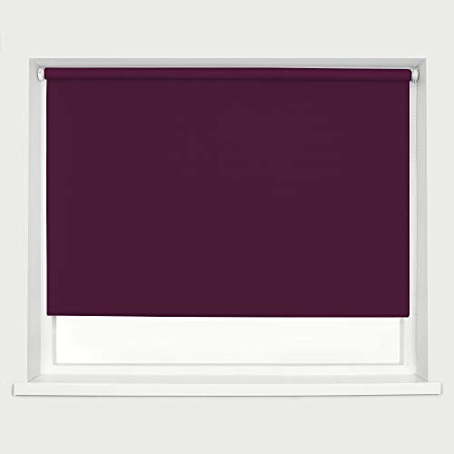 Made To Measure Purple Blackout Roller Blinds Thermal Blackout Material Metal Brackets & FIttings 25mm Roller Tube Easy Fit Child Safe Bedroom Office120cm Width x 160cm Length