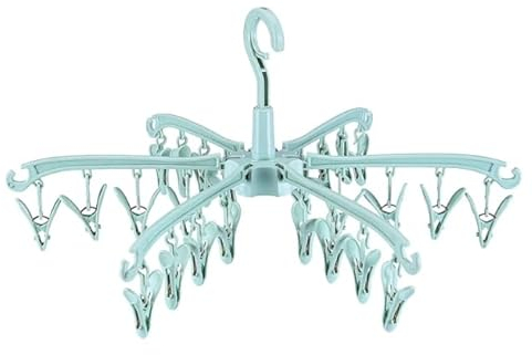 HENGBIRD Wäscheständer Klein, 24 Zapfen Wäscheständer Draußen, Wäschespinne Faltbarer Winddichter, Dauerhaft Wäscheleine für Shorts, Unterwäsche, Kleine Gegenstände (Grün)