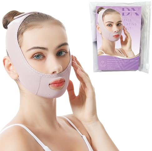 V Line Lifting Mask & Face Lifting Strap, Double Chin Strap, Neck Tightening & Jaw Bra, Chin Slimmer, Reusable Mask, Face Holder For Sleeping, Jawline Shaper Overnight, neck lift belt
