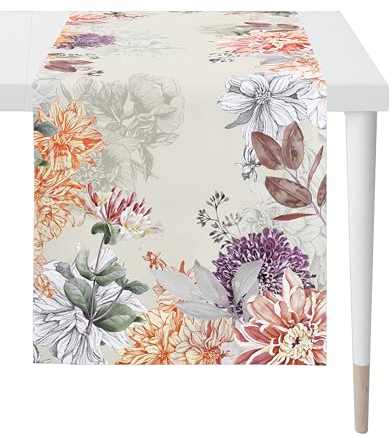 APELT Tischwäsche HERBSTZEIT 5604 Fb. 88 (beige), Größe:Tischdecke 150 x 250 cm