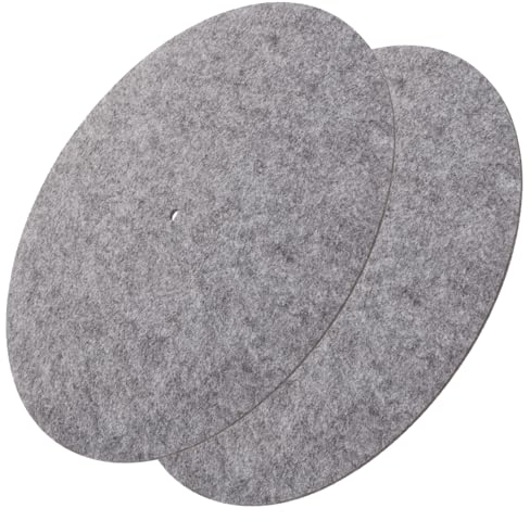 Toyvian 2stücke Vinyl-recorder-matte Aus Filz Plattenspieler-schutzmatte Anti-slip Matte Für Plattenspieler Vibrationen Kontrollieren Hintergrundgeräusche Reduzieren