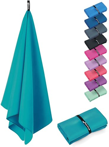 Fit-Flip Serviette Microfibre compacte, Ultra-légère et Rapidement sèche | serviette de bain microfibre, serviettes pour sport musculation, piscine, voyages, natation et plage