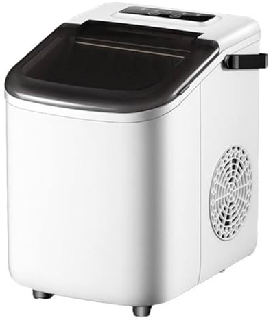 FJYAWEN Fabricadores De Hielo, Máquina De Hielo Picado, 10kg En 24h, 9 Cubitos De Hielo En 8 Minutos, Fácil De Limpiar, Pala Y Cesta, Sin Instalación, para Hogar/Cocina/Oficina/Bar.