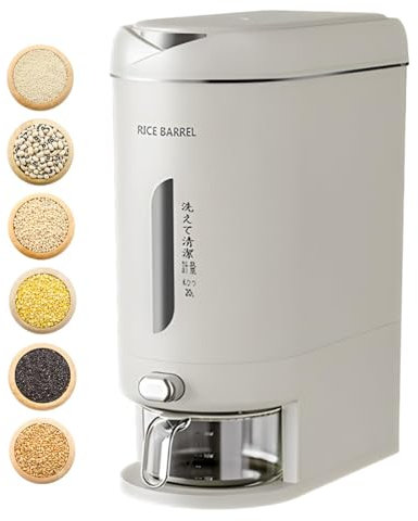 jopiuieo Distributeur De Riz, 20L Seau Distributeur De Céréales Domestique, Résistant À L'humidité, Cuisine Avec Cylindre De Mesure De Couvercle Seau De Céréales Pour Garde-manger De Cuisine