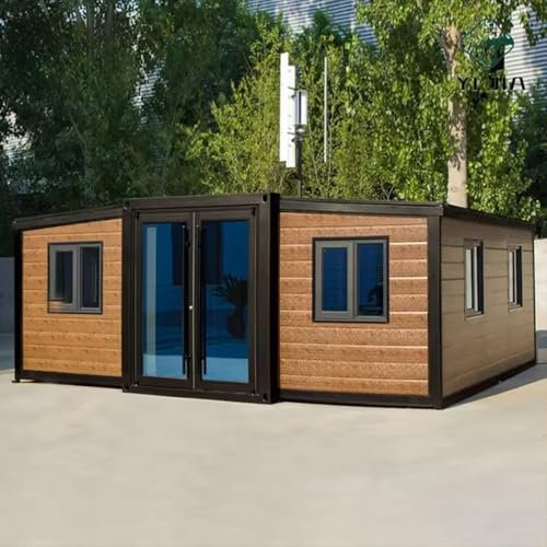 Generic Casa Mobile, Casa Container Pieghevole Espandibile, 20ft, 30ft & 40ft, Grigio, Acciaio, Resistente all'Acqua, Moderno, Uffici, Abitazioni, Ripostigli, Salotti