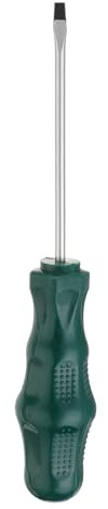 sourcing map SL3 Flat Head Screwdriver 5.8 Magnetic Slotted Screwdrivers 3 CR-V with Ergonomic Handle for DIY Repairing, Green