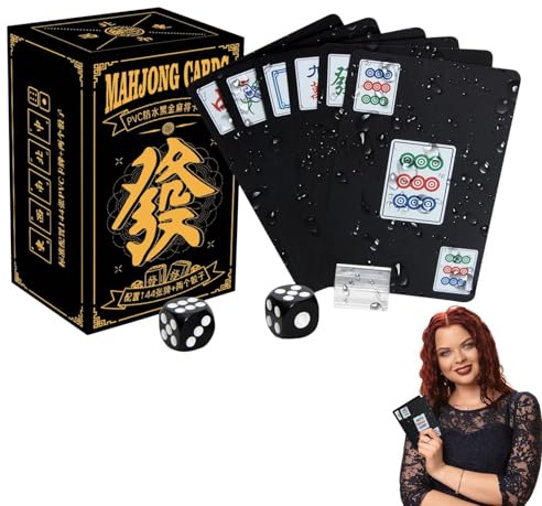 Pocket Mahjong Game | min bärbara Solitaire-spel - Mahjong-kort för äldre och vuxna, perfekt för friluftsliv, resor, avkopplande stunder med vänner i parken