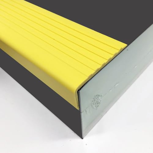 Perfil de Esquina PVC 6x2.5cm - Tiras Antideslizantes para Peldaños en Forma de L | Borde Autoadhesivo para Escaleras | Cinta Antideslizante Cortable | Protección para Peldaños de Goma/Madera