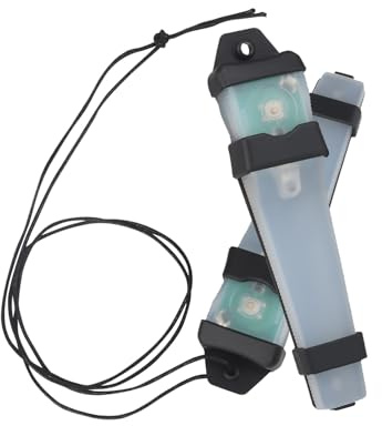 Lot de 2 Lampes de Signalisation pour Casque, Lampe de Survie Étanche et Clignotante, Lampe de Signalisation Portable, Marqueur D'identification LED pour la Chasse, la Randonnée, le Cyclisme(Blkack)