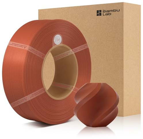 CCTREE Bamboo Original X1 PLA Basic Recharge Filament 1,75 mm Haute Toughness&High Speed, Easy Printing with RFID pour Bambu Lab A1/X1/P1 AMS 1 kg +/- 0,03 mm (Marron 10800)