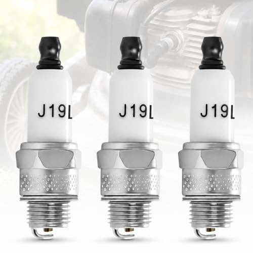 3 Stück RJ19LM Zündkerzen, kompatibel mit Briggs & Stratton 796112S | Ersatz für 796112 und 3121-C5-0041, kompatibel mit Champion; für ausgewählte 4-Takt-Rasenmäher und Gartengeräte