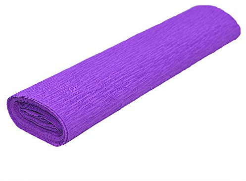 AYKANING Krepppapier, Kreppband Bunt 10 Rollen 250 * 25 cm Farbige Krepppapierrolle Origami Gefälteltes Krepppapier Basteln DIY Blumen Dekoration Geschenkpapier Basteln(Violet)