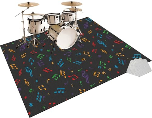 Drum Carpet Rug Non-Slip, Drum Mat Soundproof Mat, Drum Floor Mat, Piano Soundproofing Carpet, Drum Rugs Blanket percussion e-drum rug for electronic kits Jazz Drum Kit Bass Drum Snare 140 x 100 cm