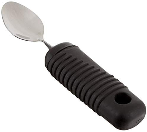 Homecraft Sure Grip Bendable Teaspoon, Slip Resistant, Ensure Secure Grip, Rubber Handles Improve Grip, Flexible and Wide, Non-Slip Handle