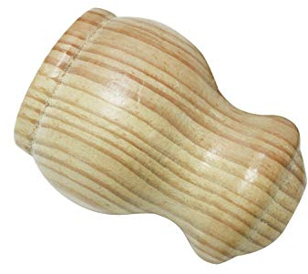 Gardinia Endknopf für Gardinenstangen mit Ø 28 mm, Endstück Lugano, Holz/Kiefer