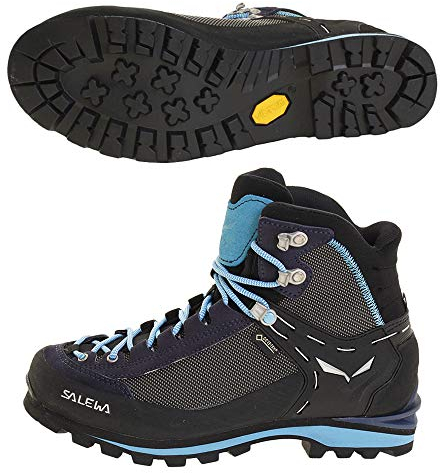 Salewa Crow Gore-Tex Damen Wanderstiefel, Blau, 7