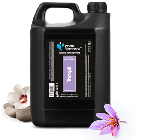 GROOM PROFESSIONAL Tranquil Hundeshampoo Sensitiv - Hundeshampoo Gegen Juckreiz - Beruhigendes Shampoo für Empfindliche Haut - Perfekt für Haustiere mit Hautproblemen, 4 Liter