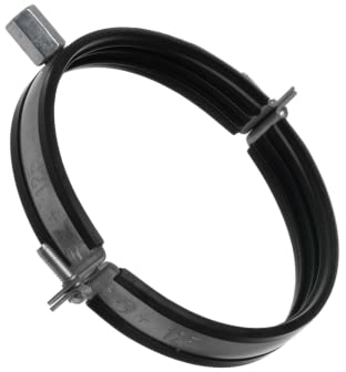Ø 125mm Morsetto per Tubi - Fascette Metalliche Stringitubo - Morsetti per Condotti di Ventilazione - Collare di Staffaggio con Guarnizione di Gomma