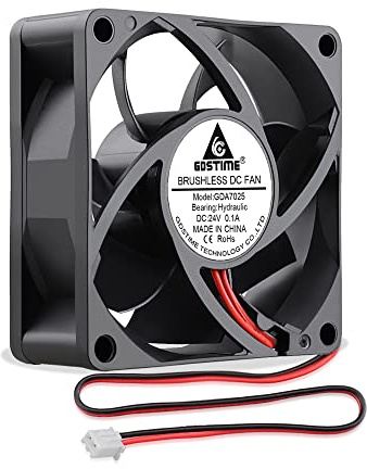 GDSTIME 7025 24V Fan 70mm Computer Brushless Cooling Fan 2PIN | 3000 RPM 38 CFM for PC Xbox Game Console Router TV box