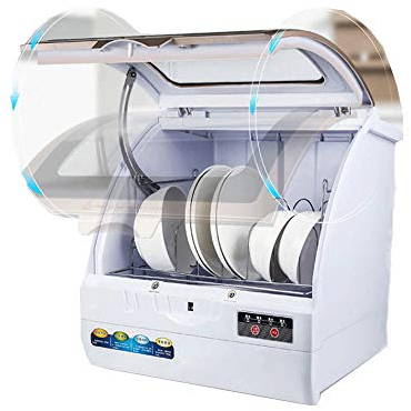 Compact Free-Standing Dishwasher, Mini Desktop Smart Multifunctional Household Dishwasher, Four Cleaning Modes and High Temperature Disinfection, 12 Position Settings, 45 cm Wide, White