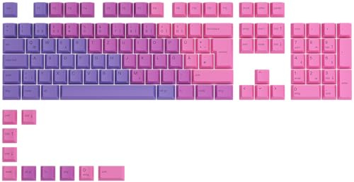 Glorious Gaming 115x GPBT-Keycaps - Cherry-Profil, äußerst widerstandsfähiger PBT-Kunststoff, optisch EIN Blickfang, überragende Akustik, Originalschrift, Deutsch Layout - Nebula