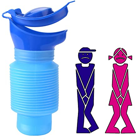 AIYONG Orinatoio d'emergenza, Bottiglia Portatile, Bottiglia per orinatoio di Emergenza, Pieghevole, Mini, Ideale in Campeggio o in Viaggio, Orinatoio Portatile Uomo (750 ml)