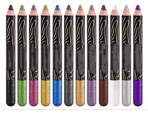 Glitzer-Lidschattenstift, Lidschattenstift, wasserfester, funkelnder Eyeliner, langanhaltende Creme, Lidschattenstift, Make-up, schimmernder und matter Lidschattenstift (#07 Tiefes Gold)