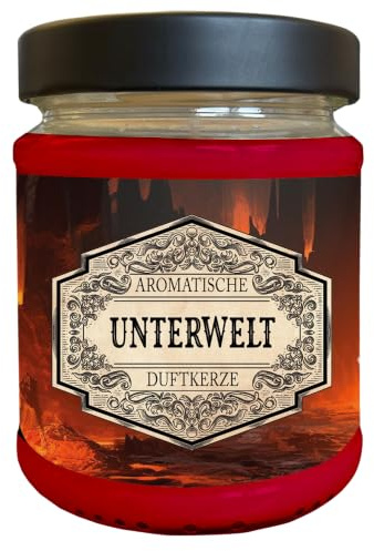 Rollenspiel Duftkerze Unterwelt mit verstecktem D20-Würfel - Handgemacht in Deutschland, (Neue Größe) 240ml, ca. 40 Stunden Brenndauer…