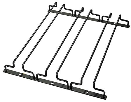 Abcsea 1 Pièce Couleur Noir Porte-verres à Vin Sous Meuble, Porte-verres à Pied Suspendu, Support de Verre à Vin, Stemware Rack, 35 cm 3 Rangée