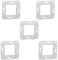 RASMACOR Lot de 5 châssis en plastique sans griffes SCHNEIDER New Unica NU7002P | Châssis en plastique pour série New Unica | 2 modules