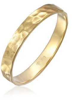 Kuzzoi Herrenring (4 mm) Goldring Männer Handgefertigt 375 Gelbgold | Bandring Ehering Verlobungsring Freundschaftsring gehämmert Ringgröße 60 - 66