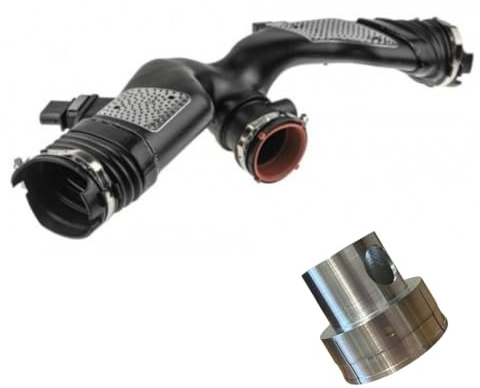 MPS COLOR Lufteinlassschlauch - Ansaugrohr Reinluftkanal Luftmassenmesser für Mercedes-Benz W211 S211 - OE A6420908237 Aluminium Reparatur Flansch Ansaugkrümmer, Motorluftkanal