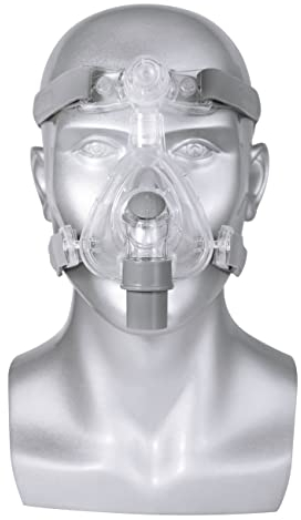 Vollgesichtsmaske Schlafmaske C-P-R-Maske für Schlaf-Apnoe-Schnarchen, frei einstellbares Kopfband (S)