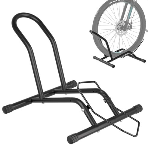 Urban Deco Fahrradständer Boden Freistehender Fahrrad Ständer Professional Fahrradhalter Fahrradhalterung Fahrrad Halter für Mountainbike MTB Rennrad Schwarz
